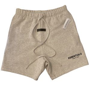 Light Oatmeal Essentials Fear Of God Sweat Shorts